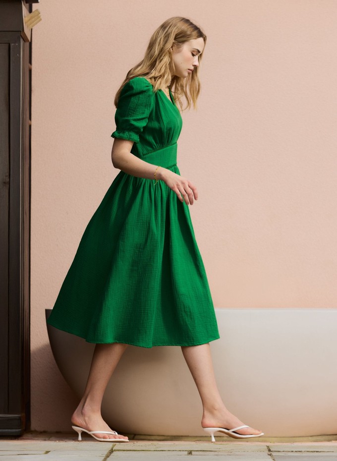 Bella Organic Cheesecloth Midi Dress from Baukjen