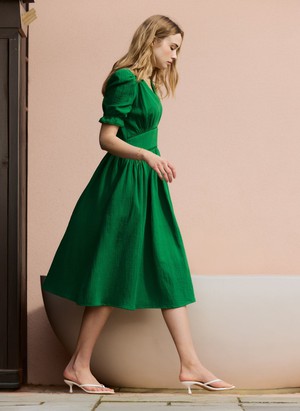 Bella Organic Cheesecloth Midi Dress from Baukjen