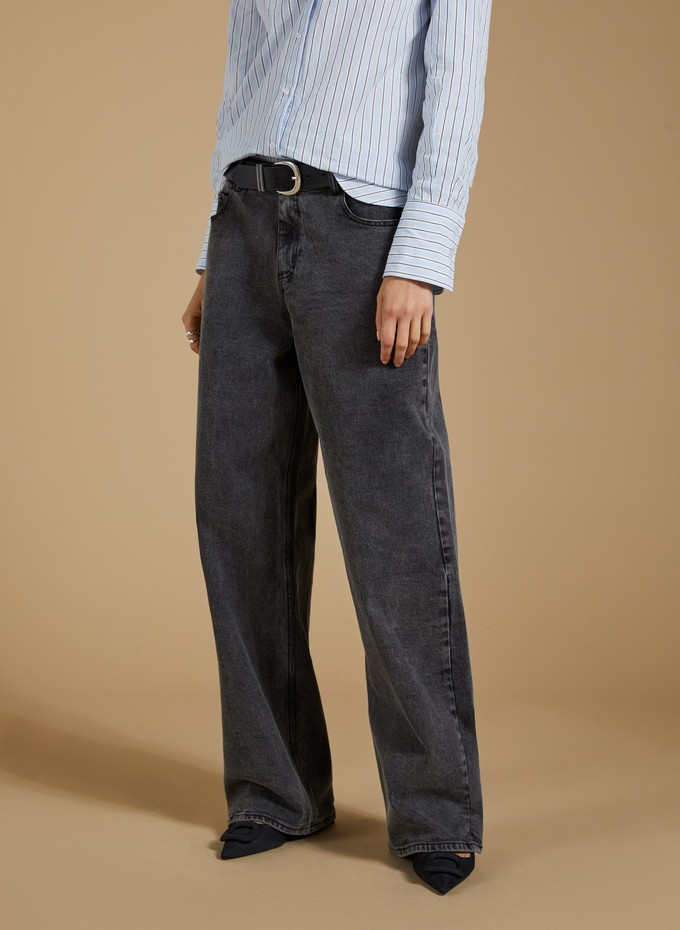 Organic Stretch Cotton Wide Leg Slouch Jeans from Baukjen