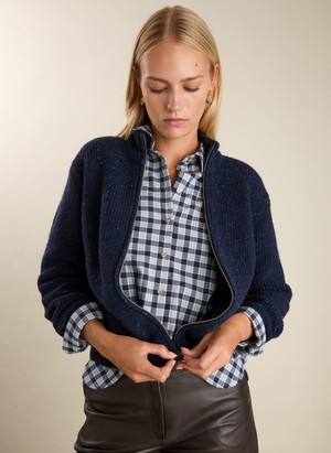 Lonnie Wool Blend Zip Cardigan from Baukjen