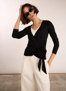 Gabrielle Double Layer Wrap Top via Baukjen