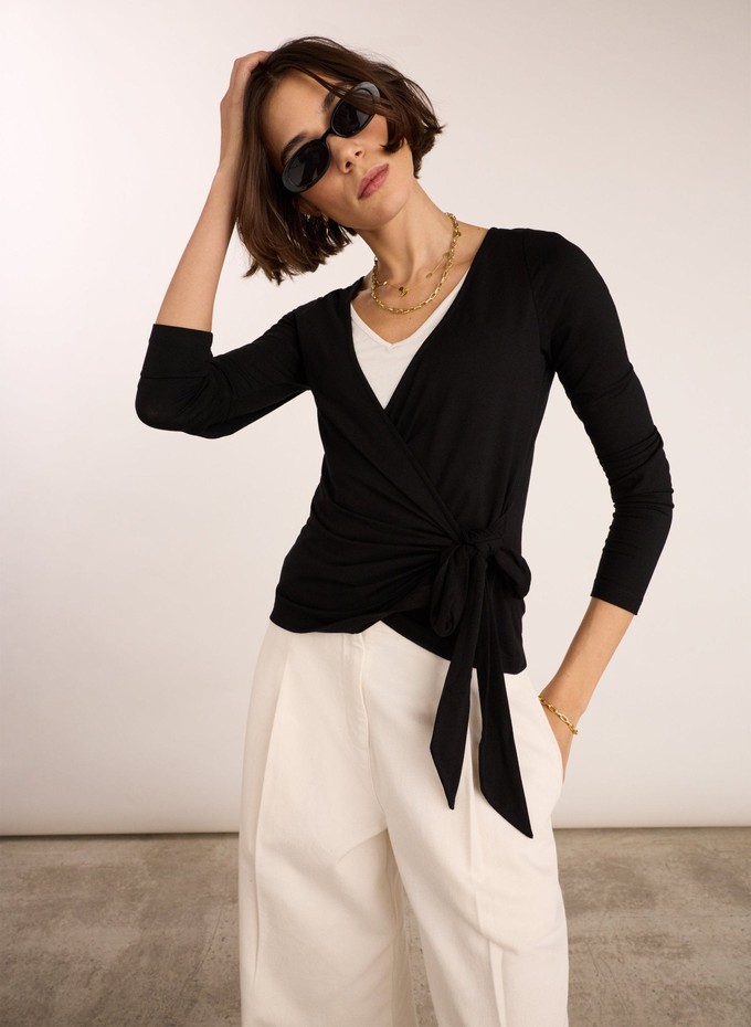 Gabrielle Double Layer Wrap Top from Baukjen