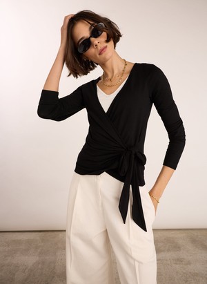 Gabrielle Double Layer Wrap Top from Baukjen