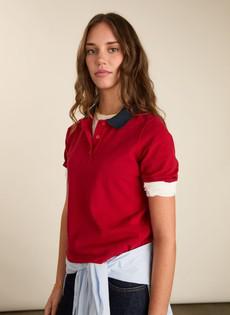 Tatum Contrast Collar Polo Tee via Baukjen