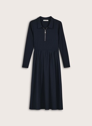 Kate Fabric Mix Zip Collar Dress from Baukjen