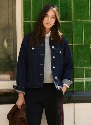 Nalan Organic Cotton Denim Trucker Jacket from Baukjen