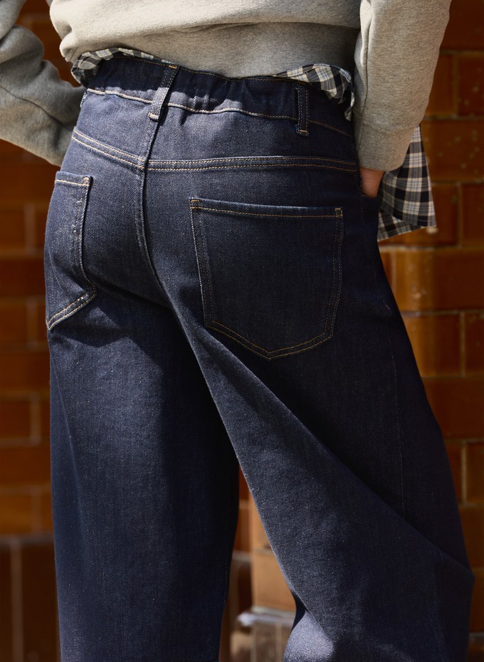 Nixi Organic Stretch Denim Barrel Jeans from Baukjen