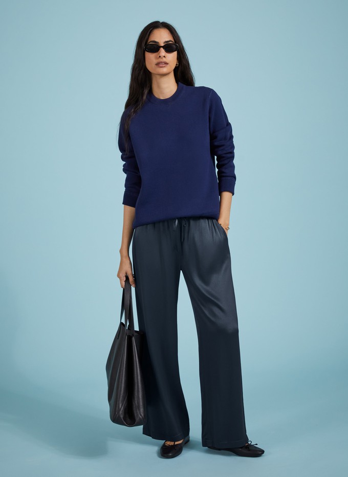 Monica Satin Wide Leg Trousers from Baukjen