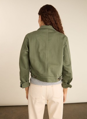 Kristi Organic Cotton Cropped Denim Jacket from Baukjen