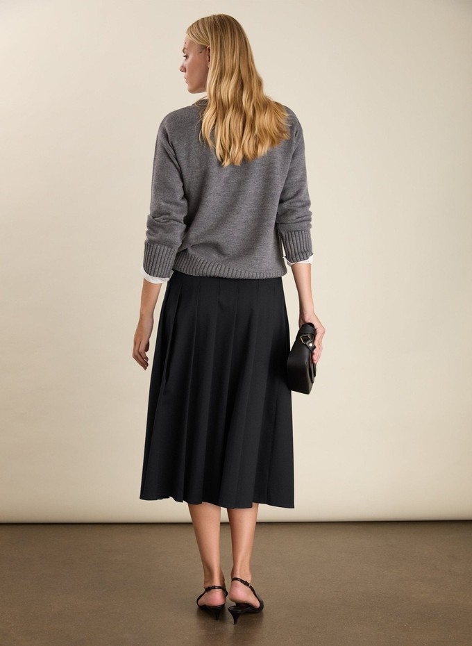 Pam Wool Blend Pleated Midi Skirt from Baukjen