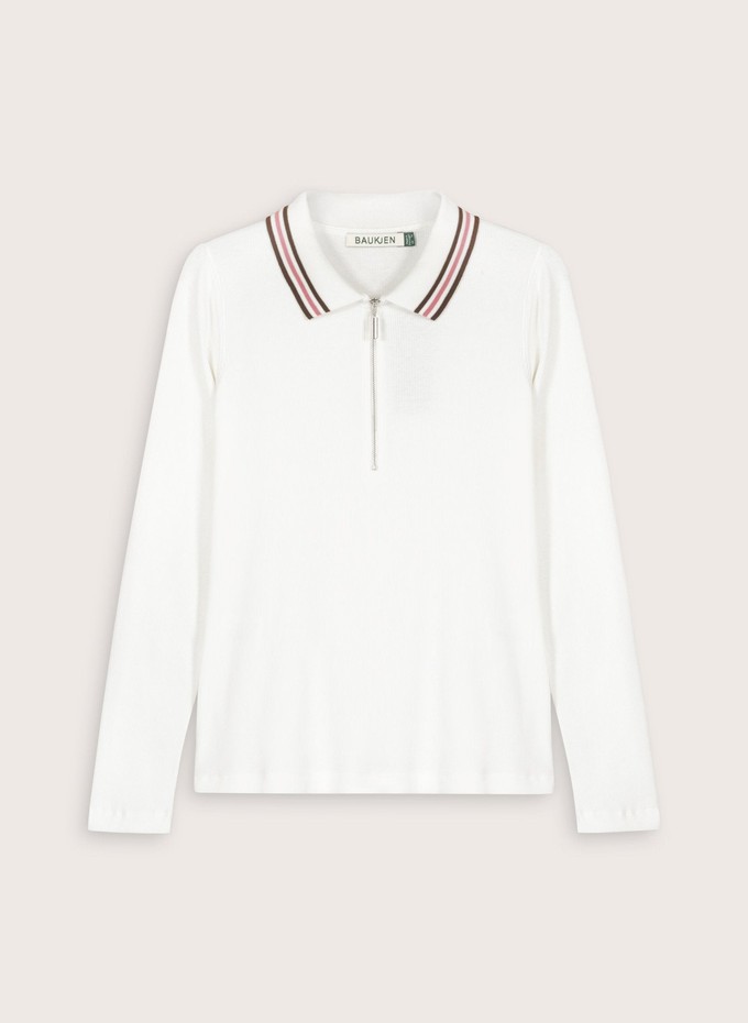 Addison Organic Cotton Stripe Collar Top from Baukjen