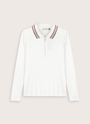 Addison Organic Cotton Stripe Collar Top from Baukjen