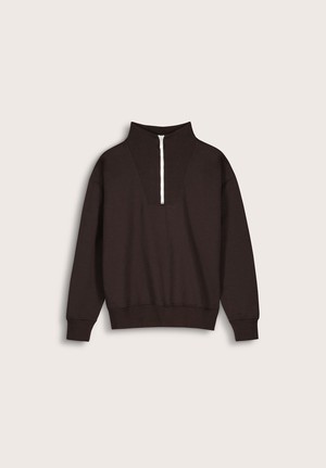 Maddox Organic Cotton Half Zip Sweatshirt from Baukjen