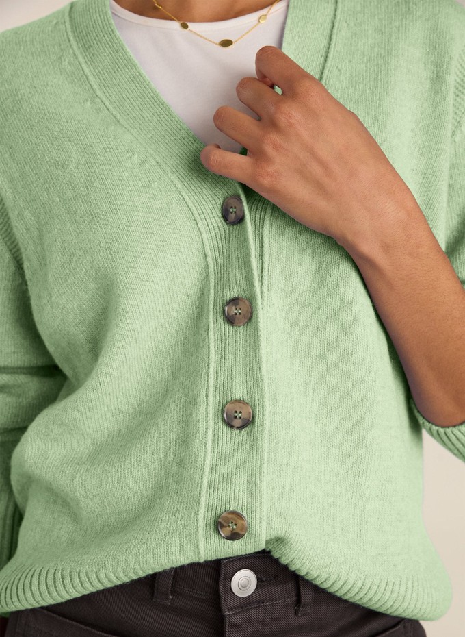 Celine V-neck Wool Blend Cardigan from Baukjen