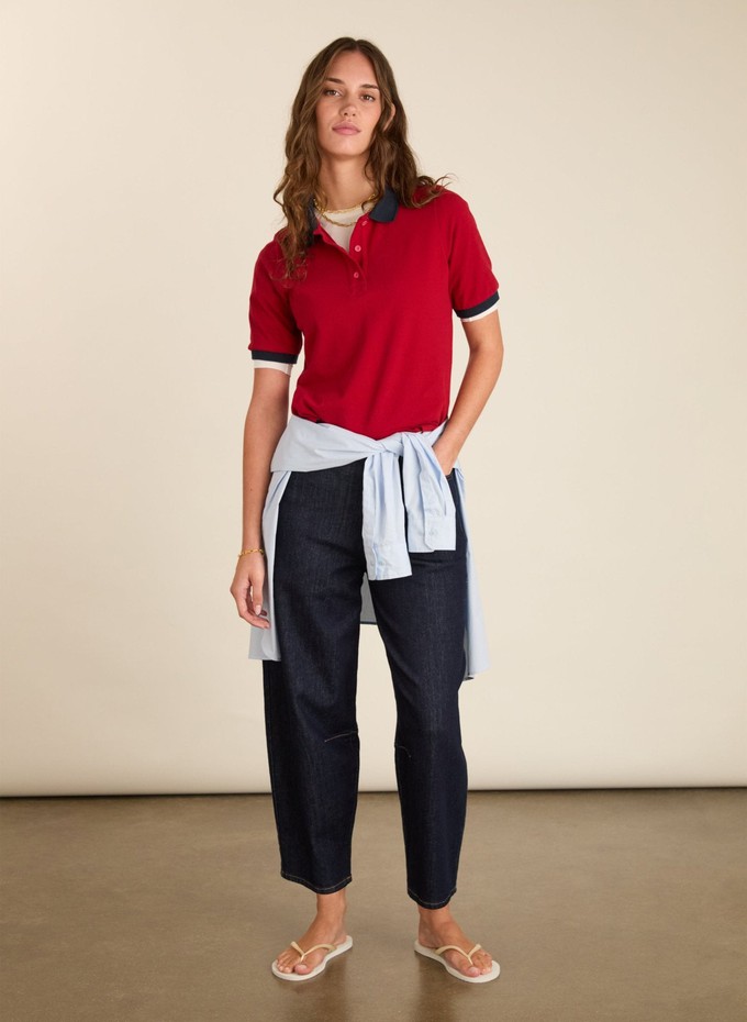 Tatum Contrast Collar Polo Tee from Baukjen
