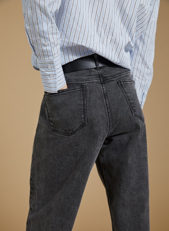 Organic Stretch Cotton Wide Leg Slouch Jeans from Baukjen