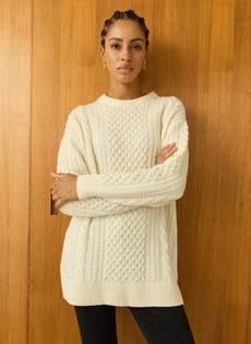 Aisha Wool Blend Cable Jumper via Baukjen