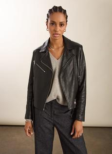 Lyle Chrome Free Leather Biker via Baukjen