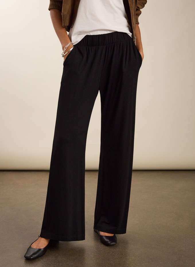 Petite Palazzo Jersey Trousers from Baukjen