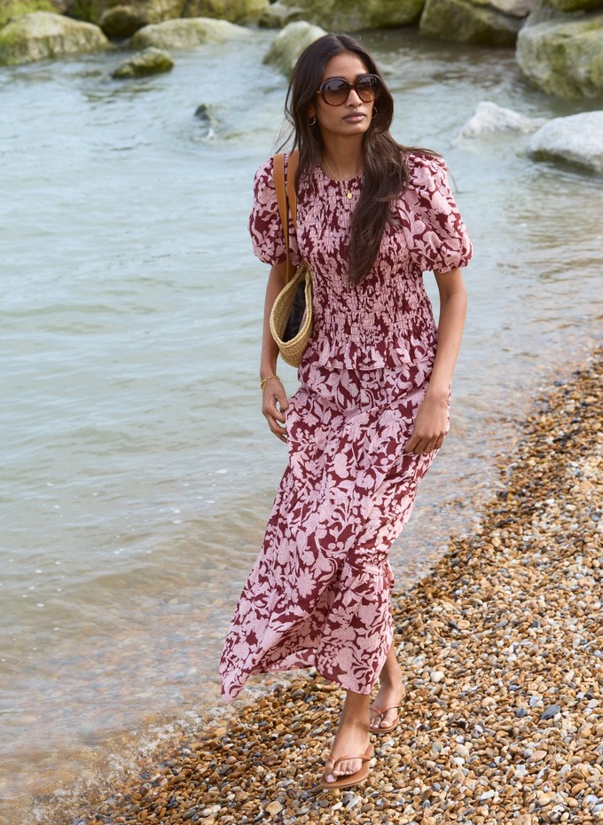 Lillie Organic Printed Smocked Top from Baukjen