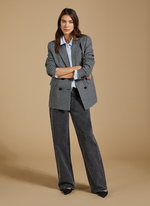 Organic Stretch Cotton Wide Leg Slouch Jeans from Baukjen