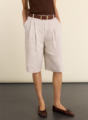 Tobi Long Tailored Linen Shorts from Baukjen