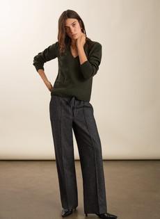 Fera Wool Blend Wide Leg Trousers via Baukjen