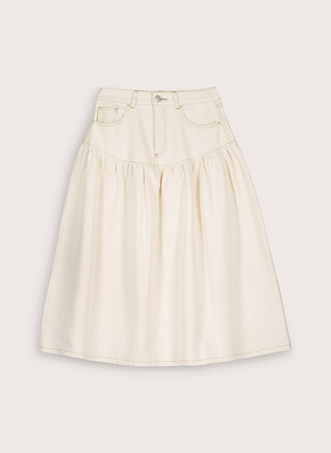 Georgia Organic Denim Midi Skirt from Baukjen