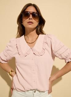 Marti Organic Cotton Broderie Detail Blouse via Baukjen