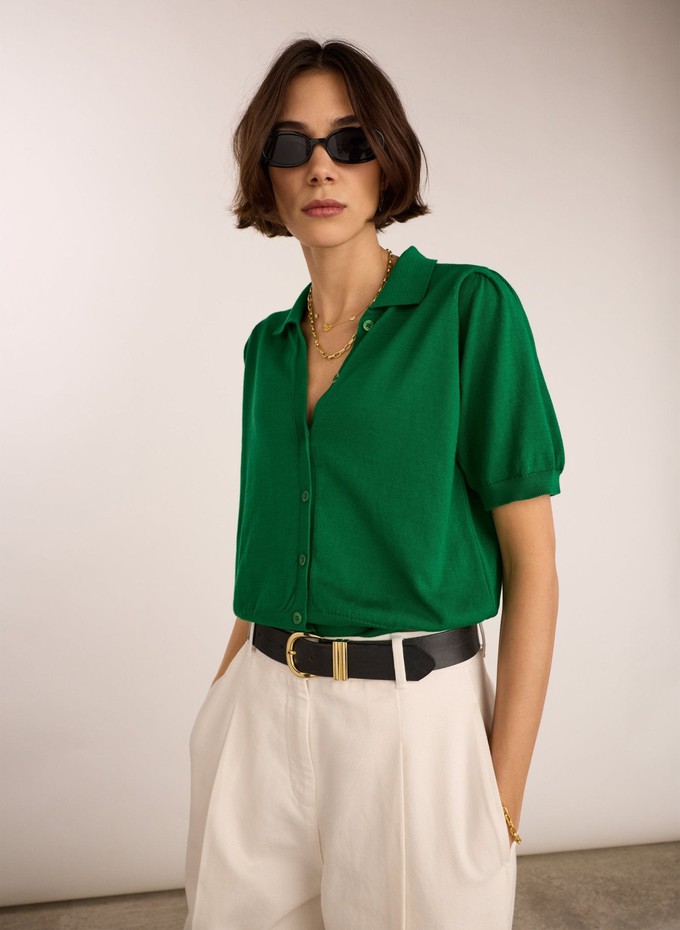 Sara Organic Cotton Short Sleeve Cardigan from Baukjen