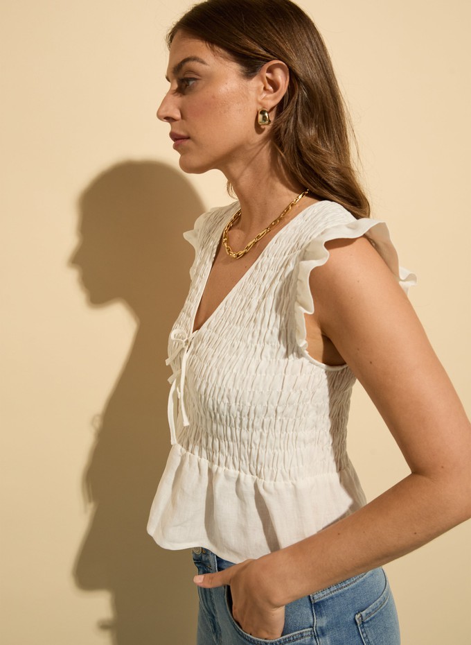 Danielle Hemp Smocked Blouse from Baukjen
