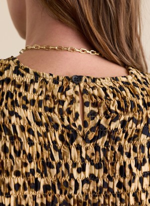Maggie Printed Sleeveless Smocked Top from Baukjen