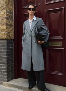 Kennedy Wool Blend Tailored Coat via Baukjen