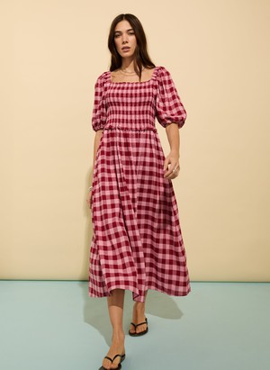 Davina Gingham Midi Dress from Baukjen