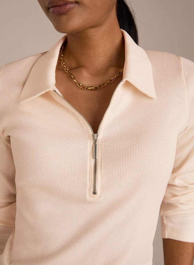 Organic Cotton Zip Collar Top from Baukjen