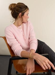 Marie Wool Blend Crew Neck Cardigan via Baukjen