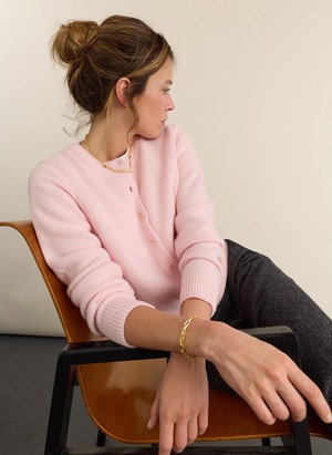 Marie Wool Blend Crew Neck Cardigan from Baukjen