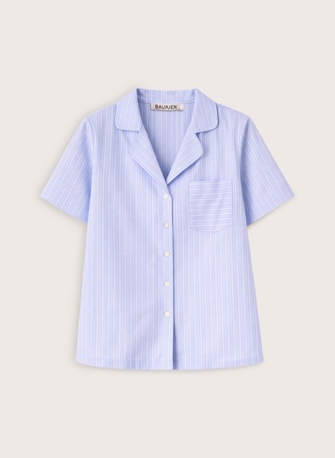 Lula Organic Cotton Stripe Pyjama Shirt from Baukjen