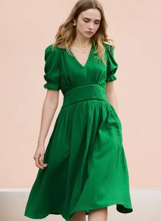 Bella Organic Cheesecloth Midi Dress via Baukjen