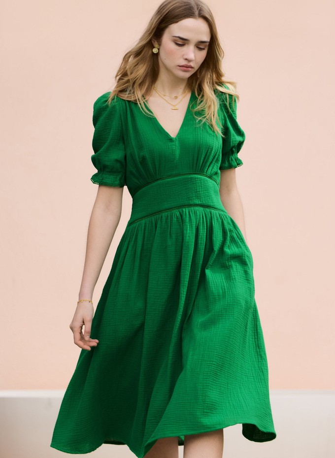 Bella Organic Cheesecloth Midi Dress from Baukjen