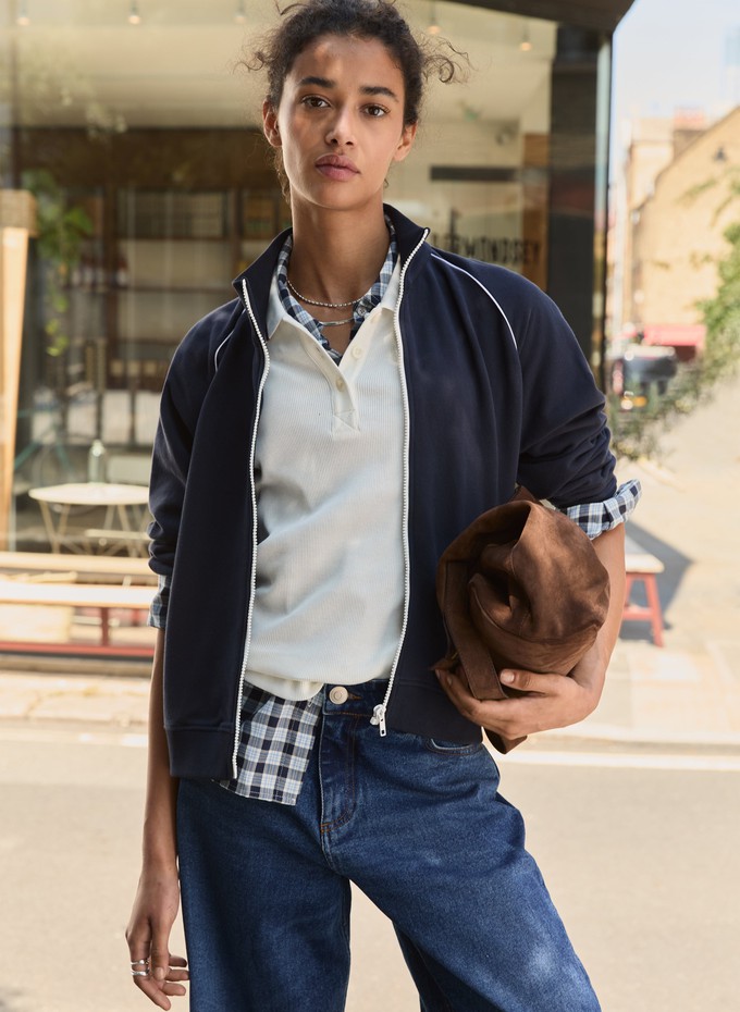 Carter Organic Cotton Zip Through Sweatshirt from Baukjen