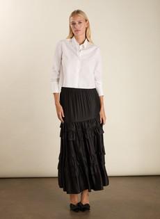 Angelica Ruffle Maxi Skirt via Baukjen