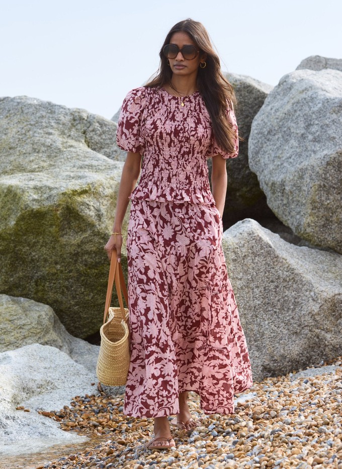 Tammy Organic Printed Midi Skirt from Baukjen