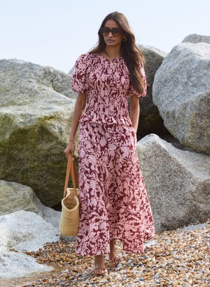 Tammy Organic Printed Midi Skirt from Baukjen