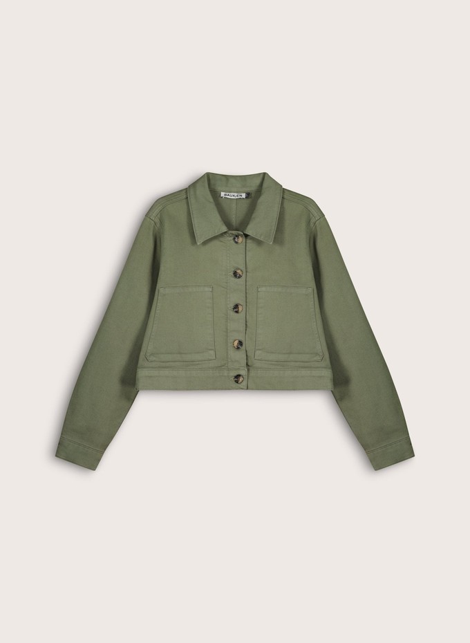 Kristi Organic Cotton Cropped Denim Jacket from Baukjen