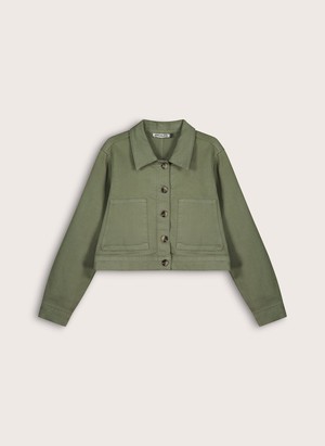 Kristi Organic Cotton Cropped Denim Jacket from Baukjen