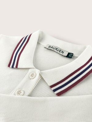 Cameron Organic Cotton Stripe Collar Top from Baukjen