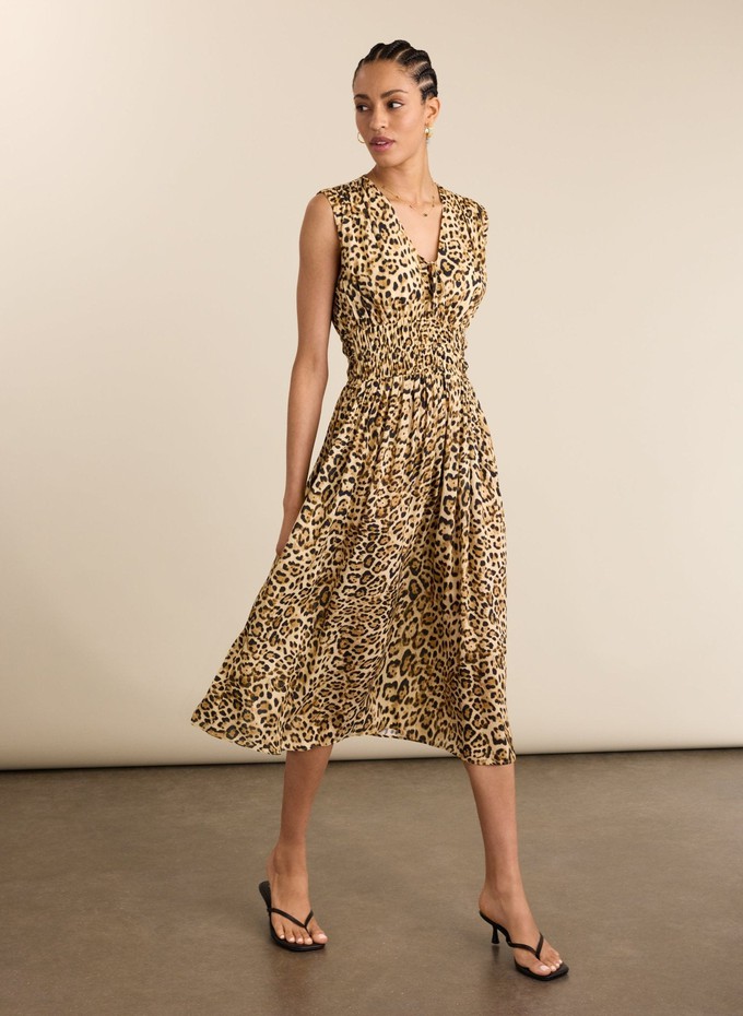 Kyrah Printed Waisted Midi Dress from Baukjen