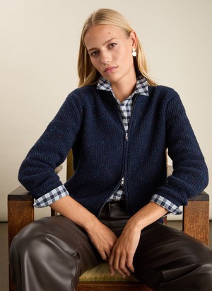Lonnie Wool Blend Zip Cardigan from Baukjen