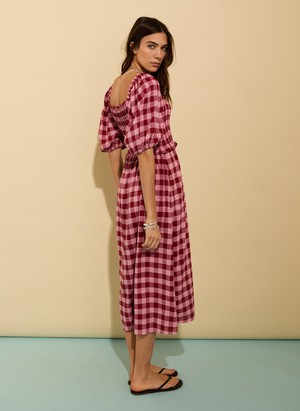 Davina Gingham Midi Dress from Baukjen